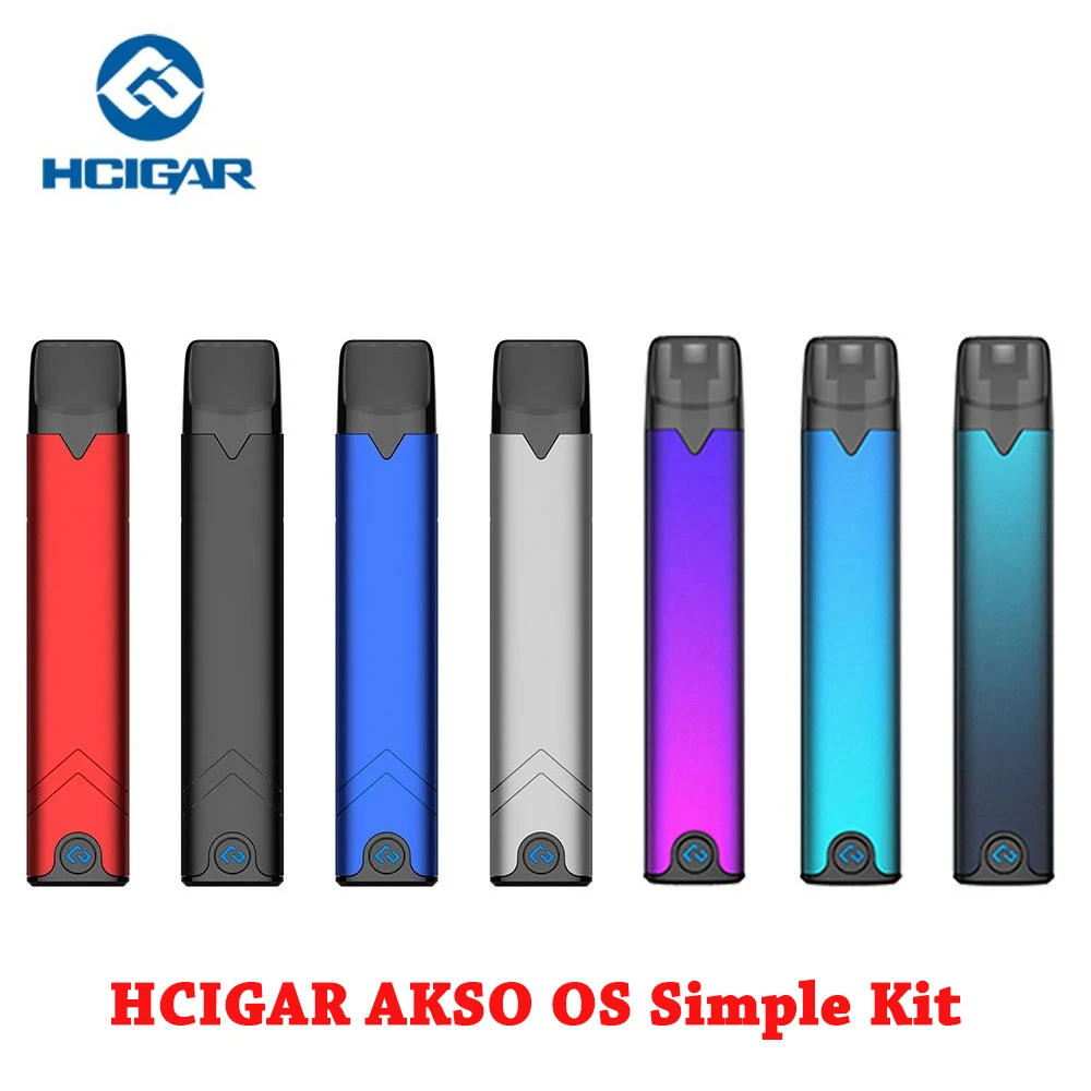 Original HCIGAR AKSO OS Simple Kit 420mAh Battery Refillable 1.4ml Cartridge MTL Electronic Cigarette Starter Kit
