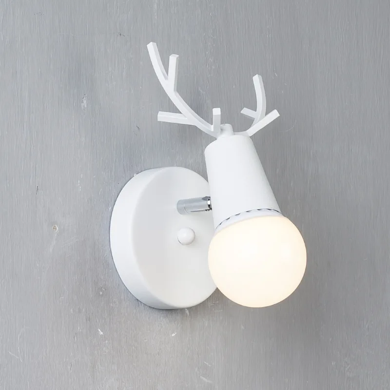 

Novedades Wall Lamp Nordic Antler Wall Candlle Lights Restaurant Hotel Room Deer Small Wall Lamp Bedroom Lights