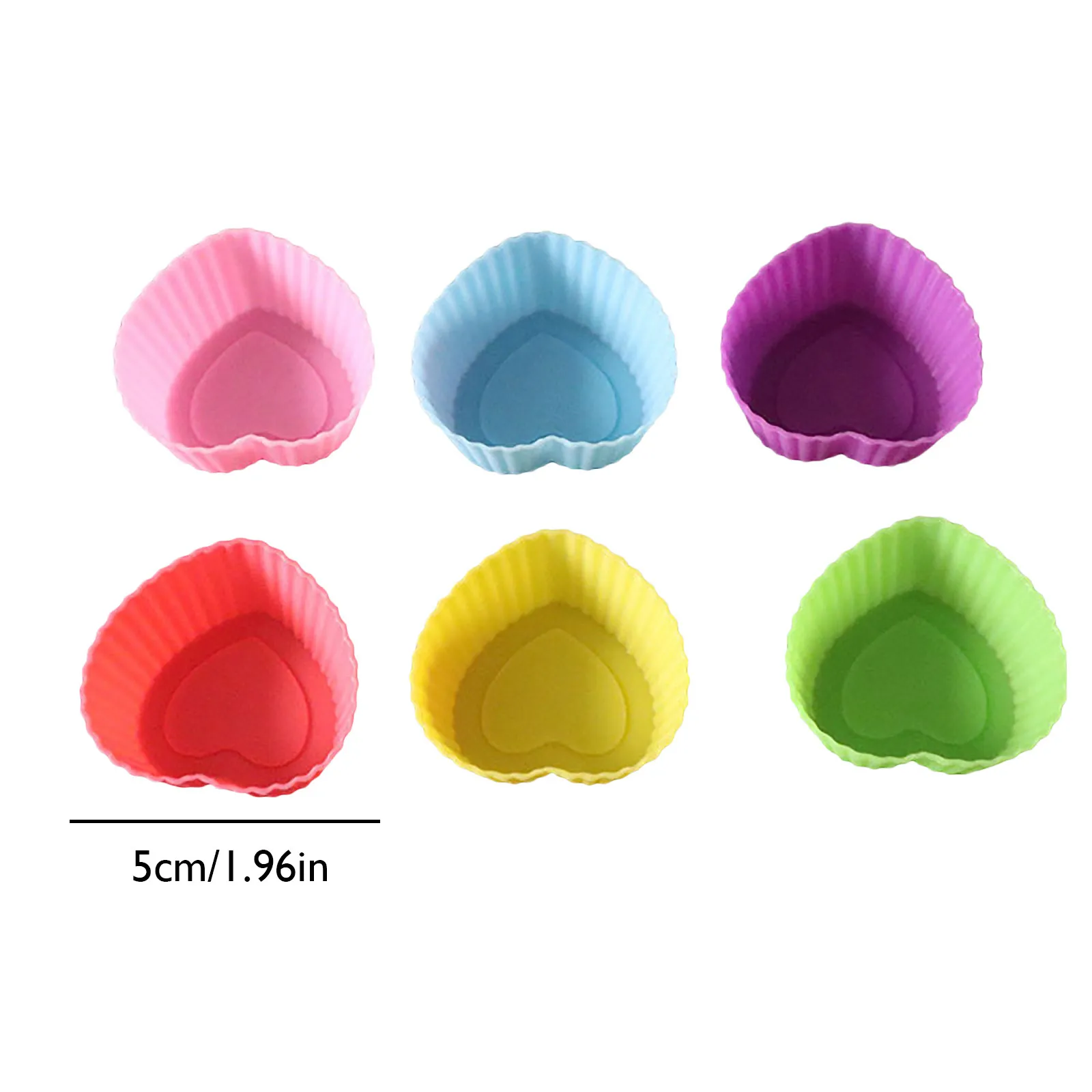 

5cm Mold For Baking Love Silicone Muffin Cup Silicone Cake Mold Children's Snack Diy Mold Baking 3d Silicone Pastry Mold