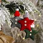 Украшение для рождественской елки, звезда из фетра, рождественские украшения для дома, новый год 2022, рождественские украшения Kerst