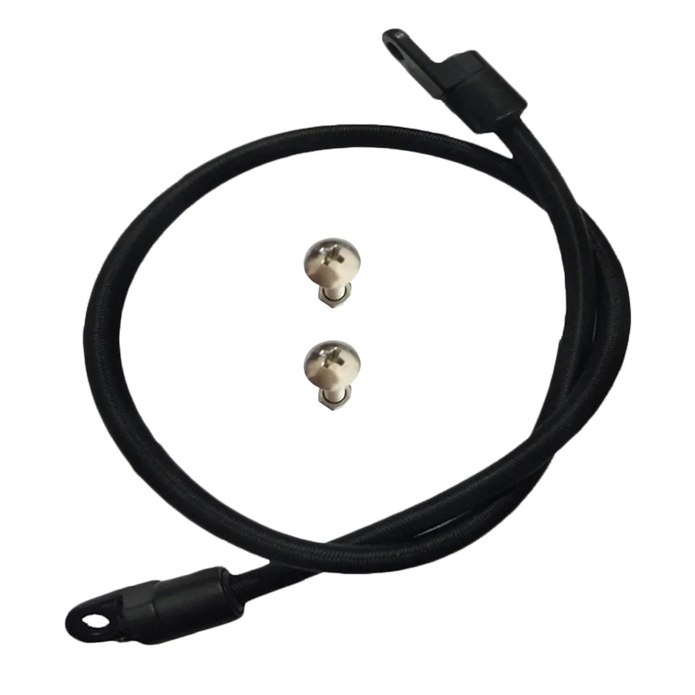 

18 Pcs/1 Set Kayak Fittings Bungee Cord Fixed Buckle Screw Nut Elastic Cord Terminal Ends for Kayaks Boat (Black)
