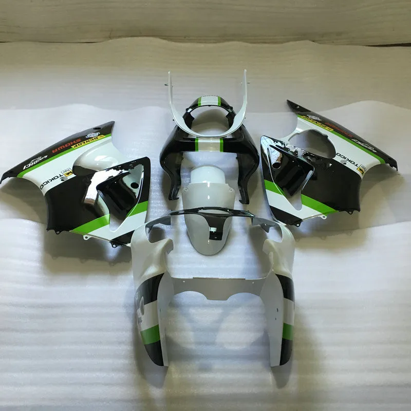 Комплект обтекателей под давлением для KAWASAKI Ninja ZX6R 00 01 02 636 2000 2001 2002 белый черный