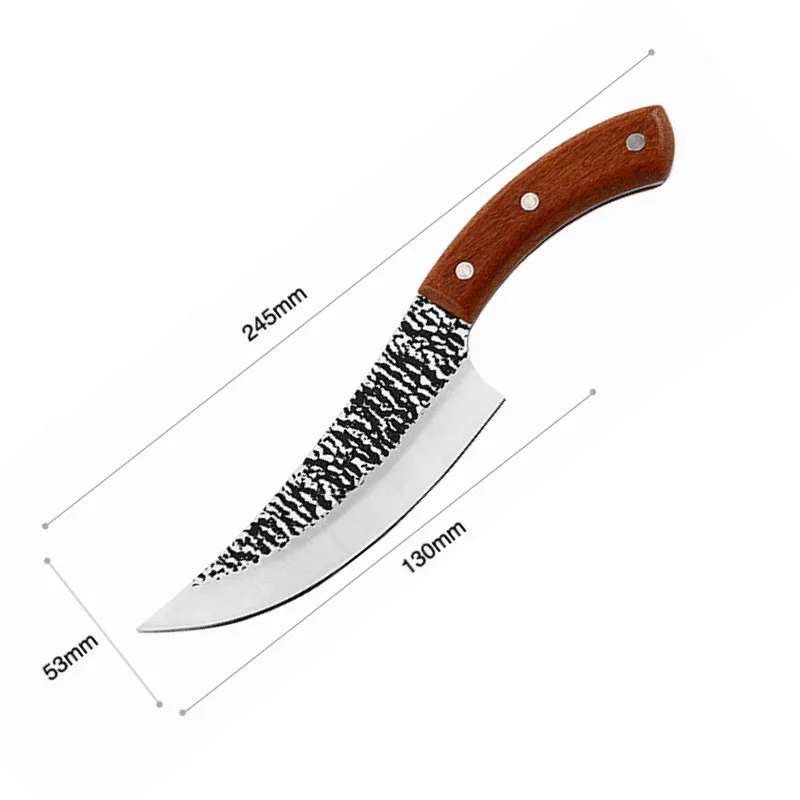 

5.2-inch Japanese hand-forged multifunctional kitchen boning knife, slicing knife, outdoor hunting knife, slaughter knife