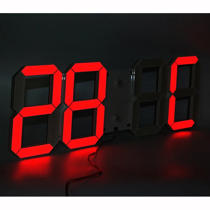 Светодиодные настенные часы с датой температуры 6 &quot высоким светодиодным