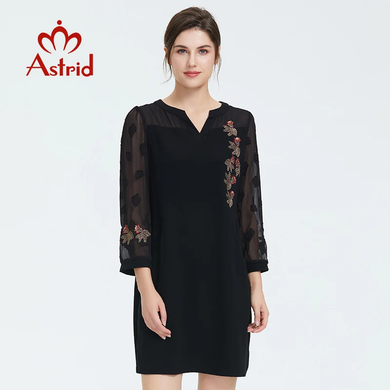 Astrid 2019 Осень новое поступление женское платье короткий тонкий модный стиль топ