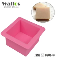 walfos 500ml large cube square soap mold candle cake jelly candy silicone mold mould bakeware kitchen accessories