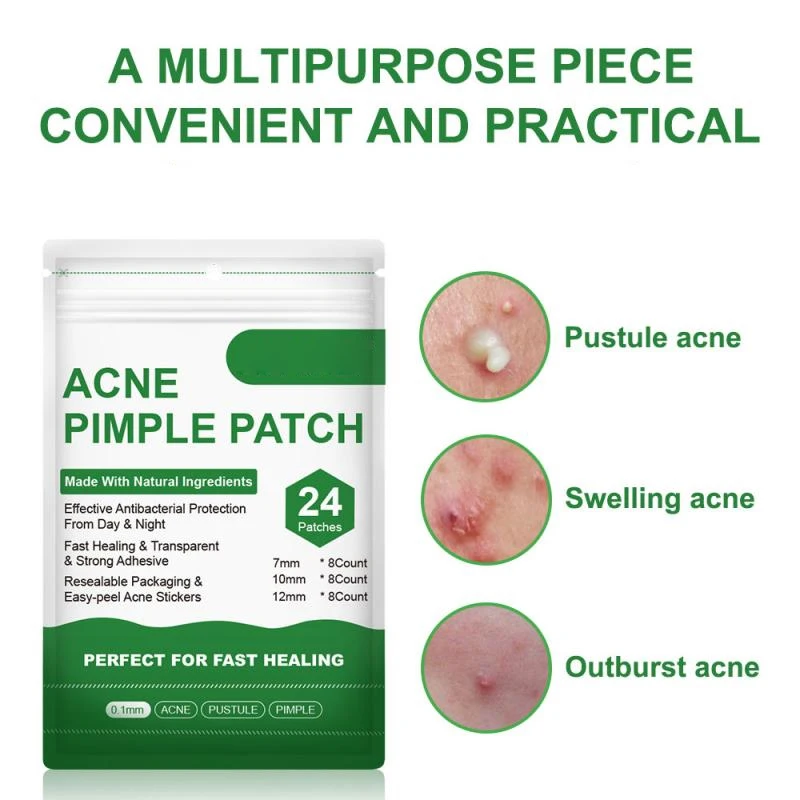 

24Pcs Acne Pimple Remover Patch Invisible Acne Stickers Blemish Treatment Acne Master Pimple Remover Tool Face Care Cosmetics