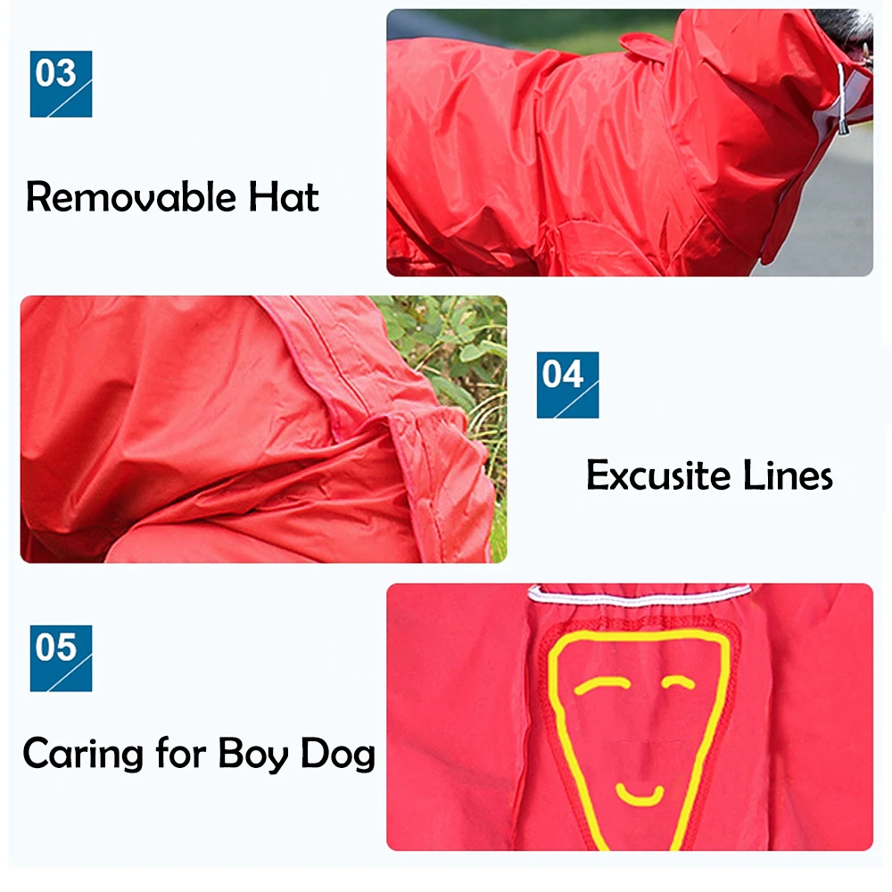 Французский бульдог водонепроницаемые маленькие большие собачьи плащи худи для