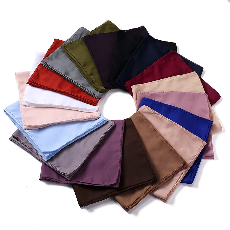 Хиджаб для мусульманской женщины 10 шт./лот однотонные мягкие тяжелые простые