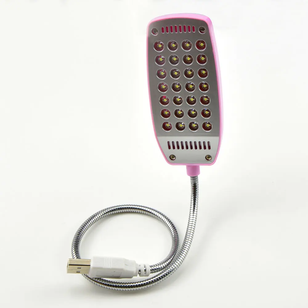 

1Pc Wholesale Dropshipping 28LEDs Reading Lamp LED USB Book Light Ultra Bright Flexible 4 Colors For PC Computer Study