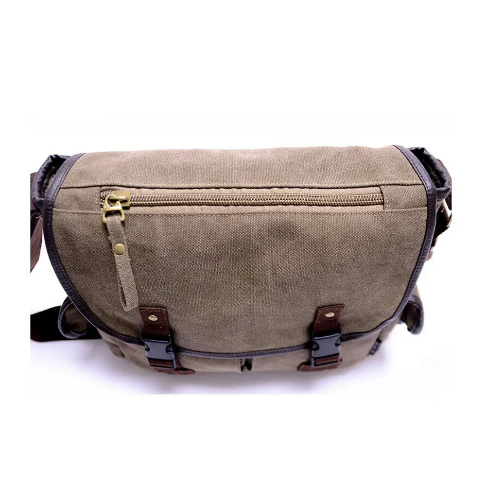 Холщовая Сумка на Молнии для мужчин и женщин мессенджер с несколькими карманами
