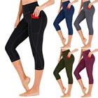 Женские леггинсы для фитнеса с высокой талией, бесшовные колготки для занятий спортом, бега, йоги, штаны с эффектом пуш-ап, спортивная одежда @ 40