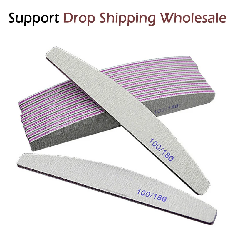 

5 шт. пилочки для ногтей, наждачная бумага, двусторонние, буфера 100/180 триммер наждачная бумага Пилочки для ногтей шлифовальный блок для педик...