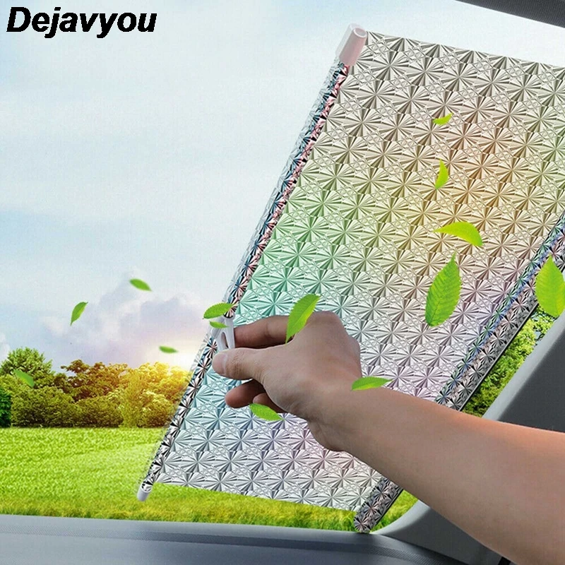 

Auto Car Retractable Front Window Windshield Sun Shade Cover Visor Rear 50*125cm Car Automatic Retractable Sunshade Roller Blind
