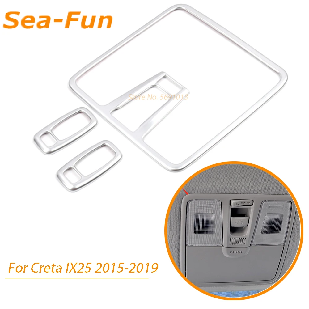 

For Hyundai Creta IX25 2015 2016 2017 2018 2019 Front Rear Reading Lights Trim Cover Decorative Frame Sticker Car Accessories