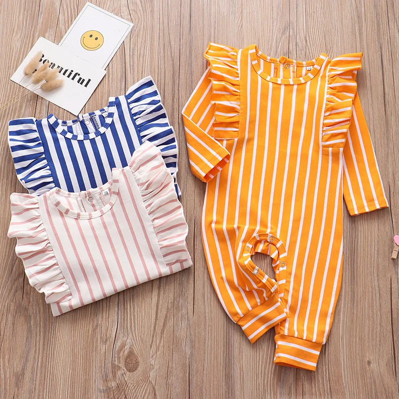 Комбинезон для новорожденных девочек осенняя одежда с длинным рукавом младенцев