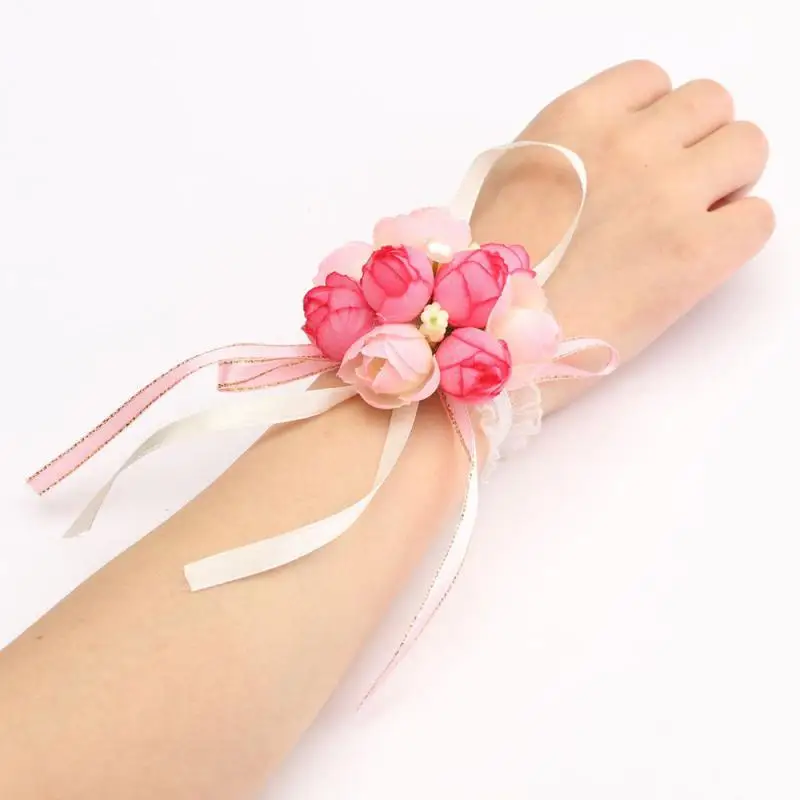 Имитация розы кружевной корсажный Декор для девочек искусственный браслет