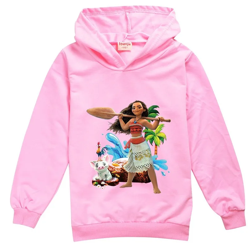 Лидер продаж толстовки с рисунком Моаны для девочек хлопковая Детская толстовка