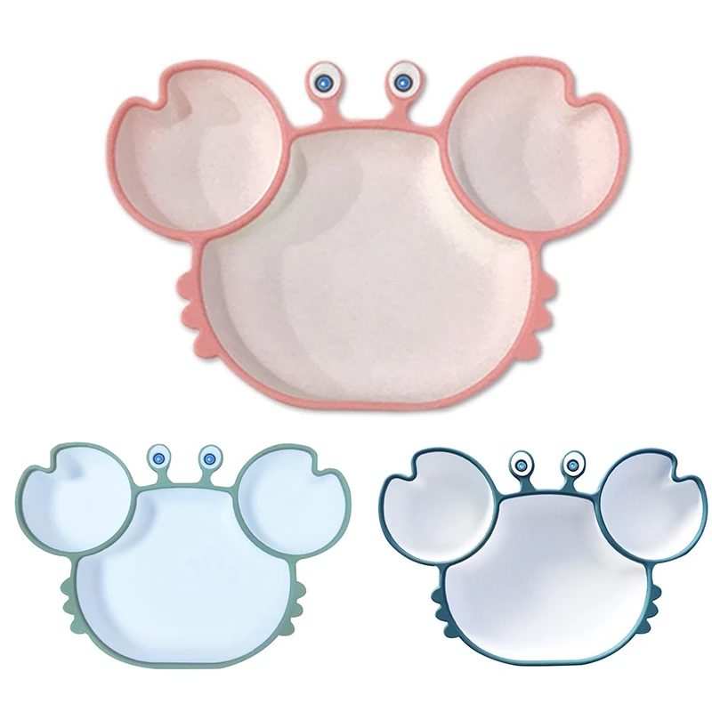

Детские тарелки с присосками и разделенными силиконовыми пластинами для детей с присосками Детские тарелки и посуда