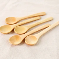 5pcslot 133cm mini wooden spoon dessert coffee honey tea wood soup spoon kitchen tool