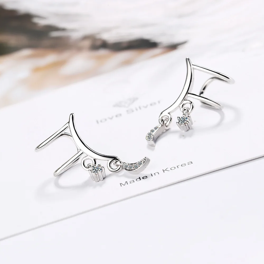 MEETSOFT посеребренные предотвращающие аллергию модные серьги клипсы для женщин