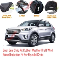 door seal strip kit self adhesive window engine cover soundproof rubber weather draft wind noise reduction fit for hyundai creta