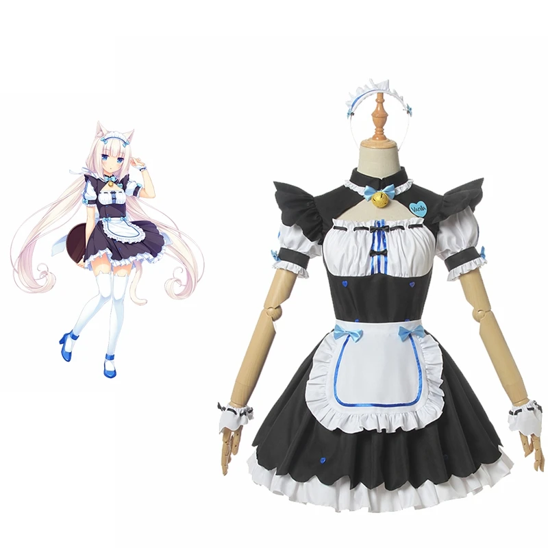 

Unisex Anime Cos NEKOPARA Vanilla Cosplay Costumes The maid outfit Dress Uniform