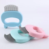 cat brush pet massage brush shell shaped handle pet grooming massage tool to remove loose hairs only for cats pet accessories