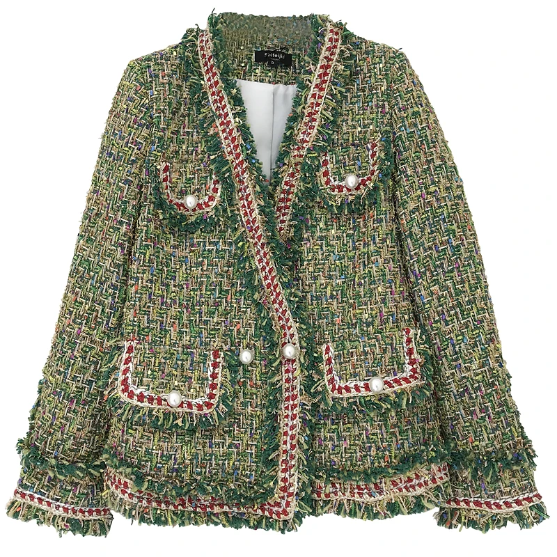 Женский шерстяной Блейзер в стиле ретро с длинным рукавом приталенный