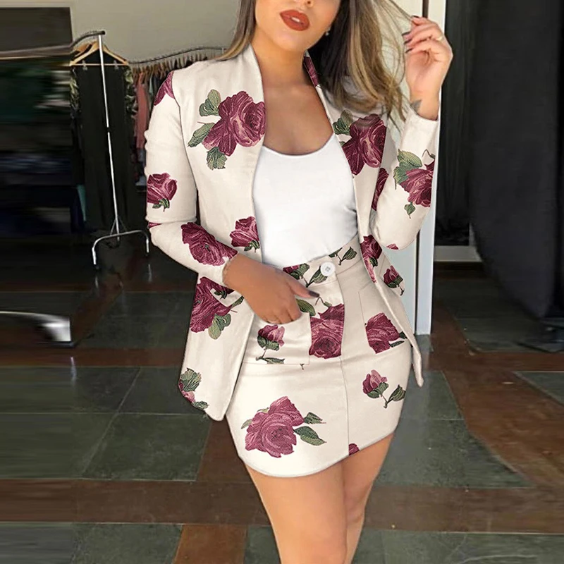 

Женский мини-пиджак с принтом, элегантный женский тонкий пиджак в офисном стиле