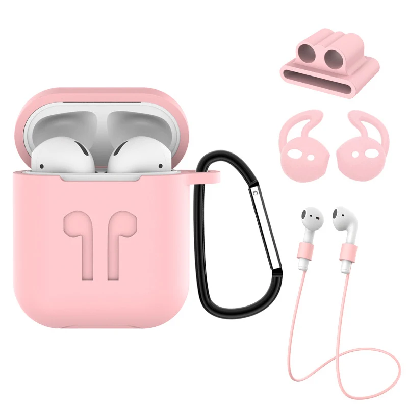 Pink Set 6 в i идеальный чехол для airpods 2 1 чехол противоударный для Apple Air pods 1 защитный чехол для наушников водонепроницаемый чехол s Аксессуары - Цвет: Pink Set