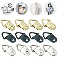 50pcs triangle photo frame triangle hook with screws iron mirror hanger oil painting picture frame wall mount decor