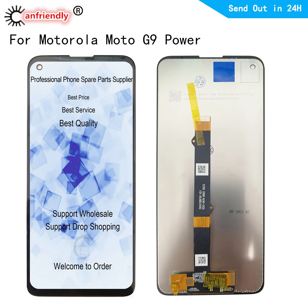 

6,8 "IPS LCD для Motorola Moto G9 Power XT2091-3 XT2091-4 ЖК-дисплей Сенсорная панель экран дигитайзер Датчик с рамкой в сборе