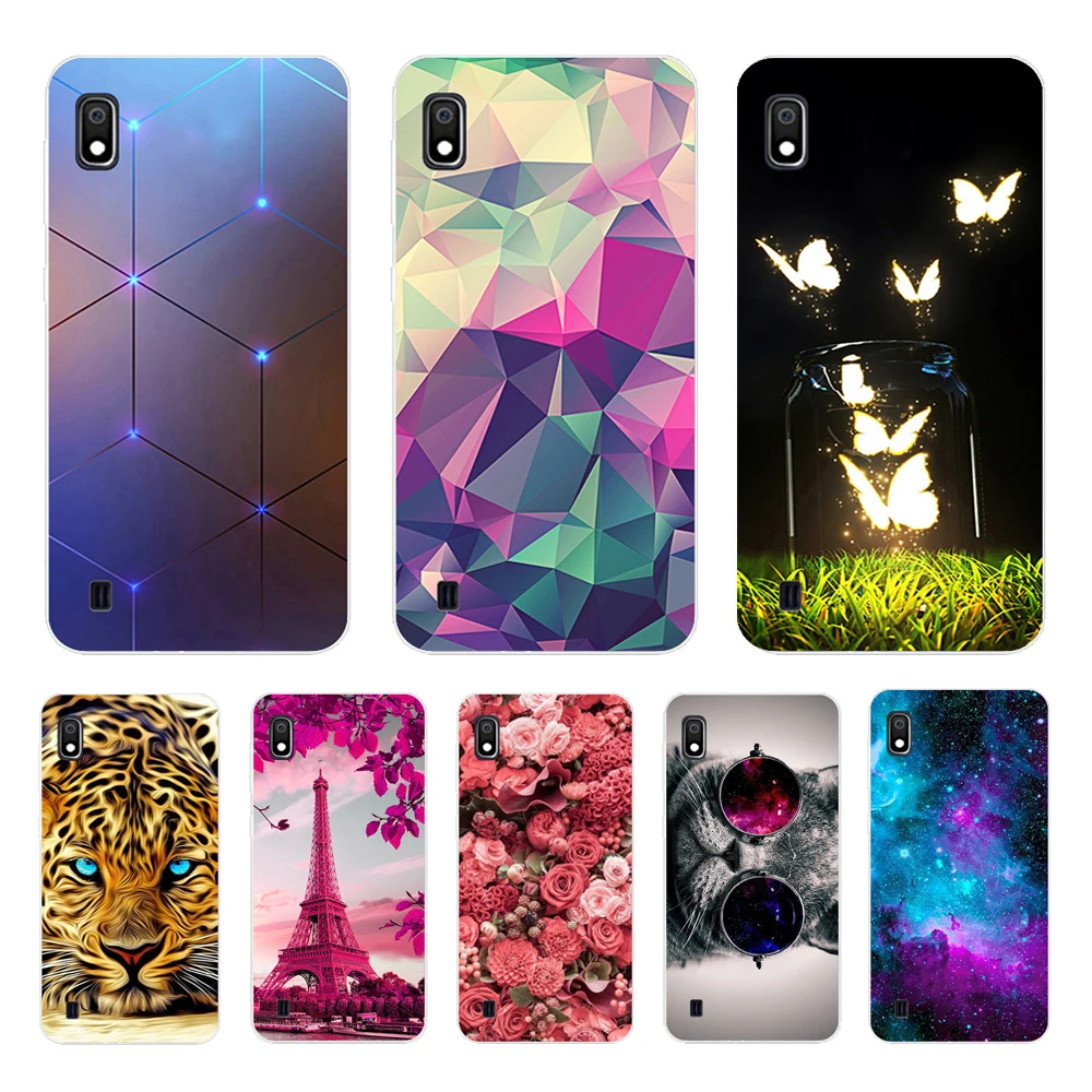 

For Samsung Galaxy A10 Case Soft Silicone Flower Phone Case For Samsung Galaxy A10 A 10 A105F A105 TPU Cases Cover Funda couqe
