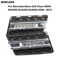 2pcs LED DRLDaytime Running Lights Fog lamp Cover For Mercedes Benz GLK Class W204 GLK300 GLK350 GLK500 2008 2009 2010 2011 2012