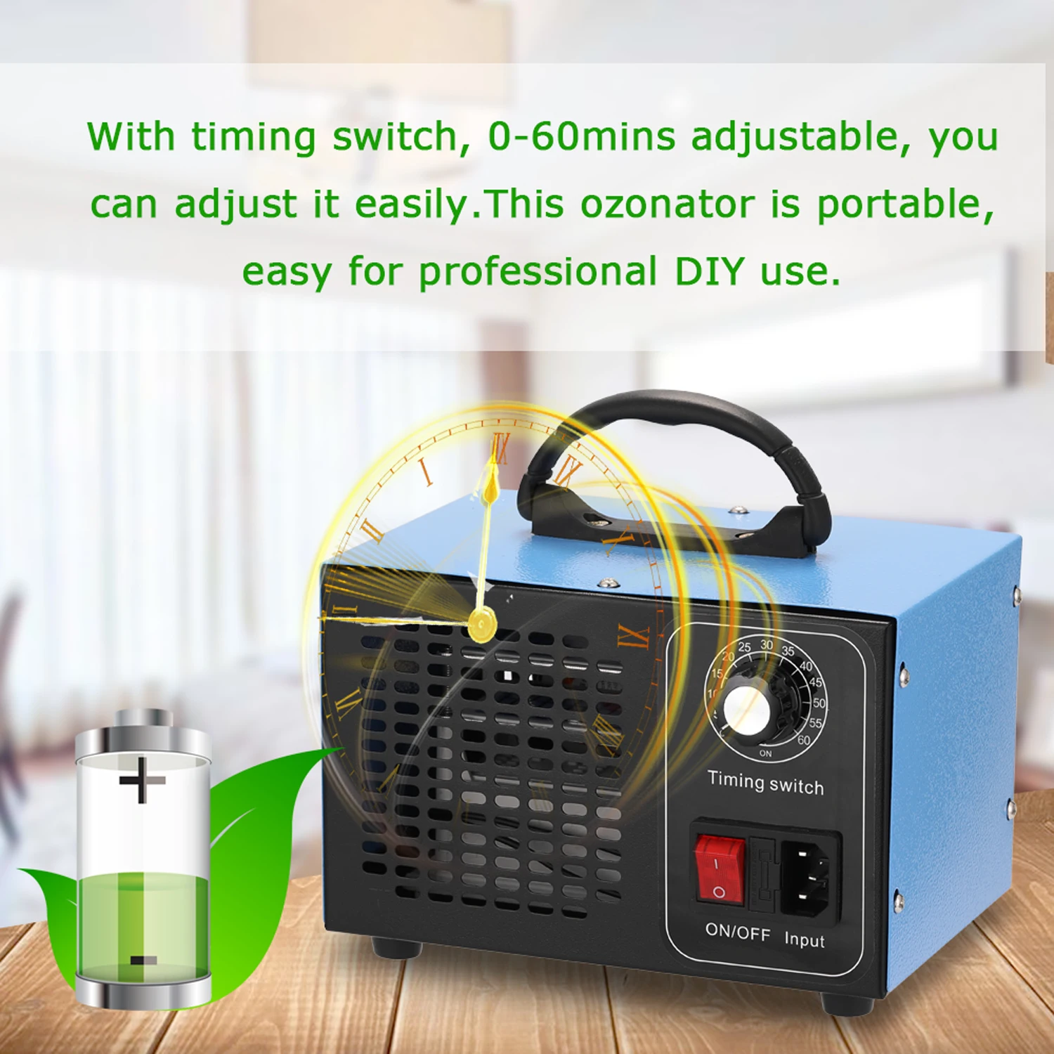 

36g/h 220V portable Ozone Machine Generator Air Filter Purifier with Timing Switch Ozonizer Ozonator for Home Car Formaldehyde