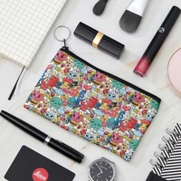 unisex pen bag canvas coin purse women coin money card holder wallet case zipper key storage pouch for kid gift cosmetic bag