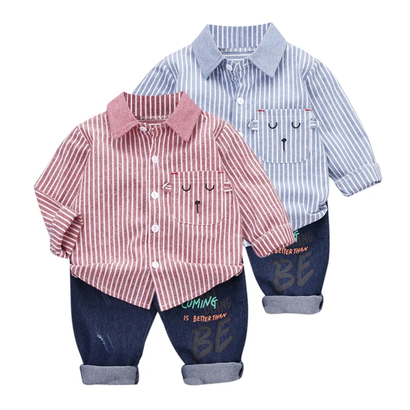 Одежда для мальчиков осенняя одежда маленьких Повседневное с длинными рукавами