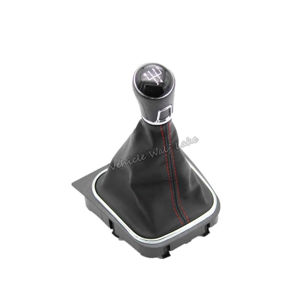 Для VW Golf 5 V MK5 R32 GTI gtd 2004 2005 2006 2007 2008 2009 автомобилей Stying 5 Скорость Автомобильная липучка Шестерни ручка переключения с кожаный ботинок