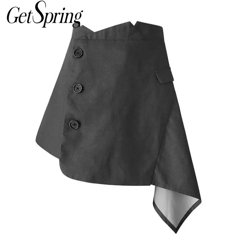 

Getspring Женская юбка, асимметричные юбки с высокой талией, Женская Асимметричная винтажная Сексуальная короткая юбка-Блейзер, женские юбки, н...