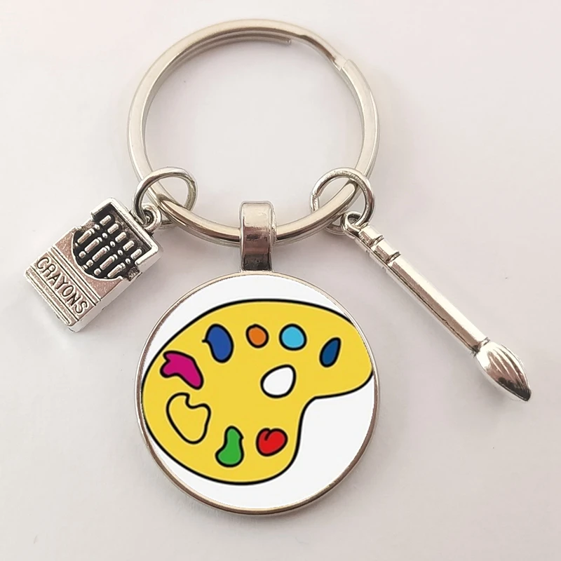 Новые инструменты художника-палитра и брелок &quotкисть&quot стеклянная подвеска