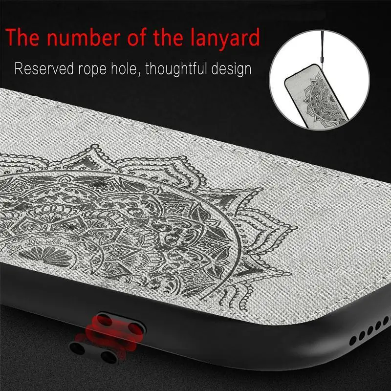 3D Mandala Painted Case on Redmi 7A 6A Note8/7/6 K20 For Xiaomi 9T 9 8lite CC9e A3 A2 Lite POCO-F1 Fabric Cloth Back Cover |