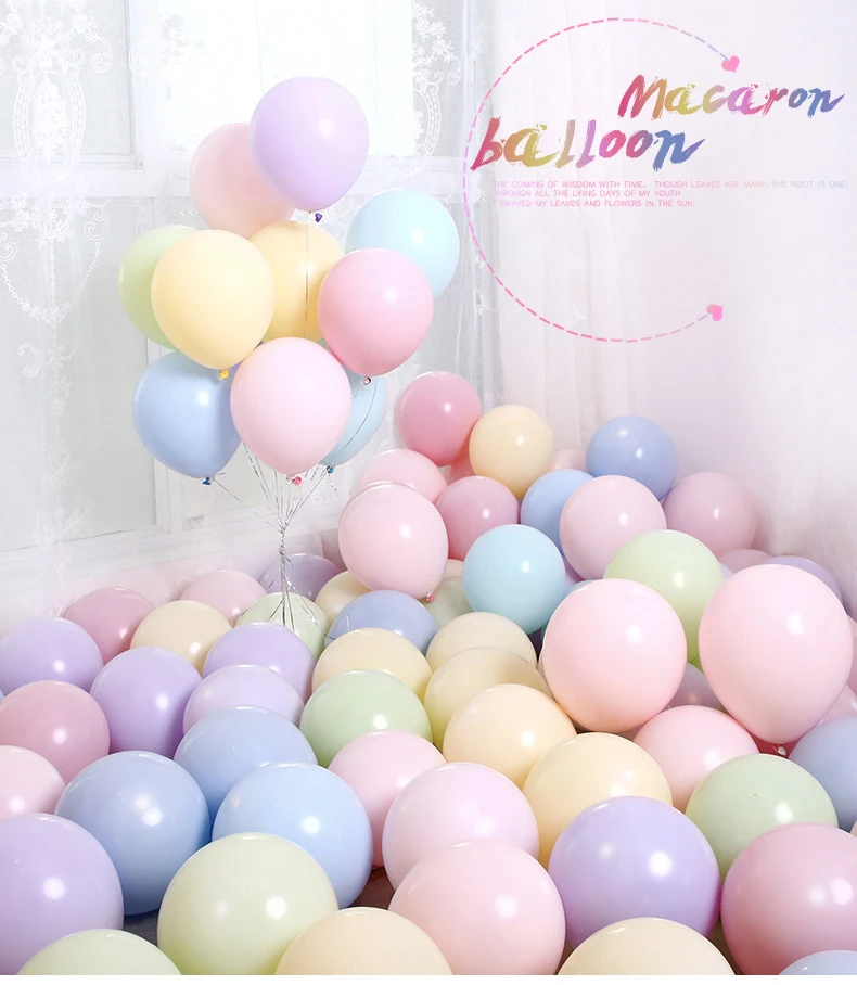 100 шт. 12 дюймов Макарон воздушных шаров из латекса пастельные яркие шары для