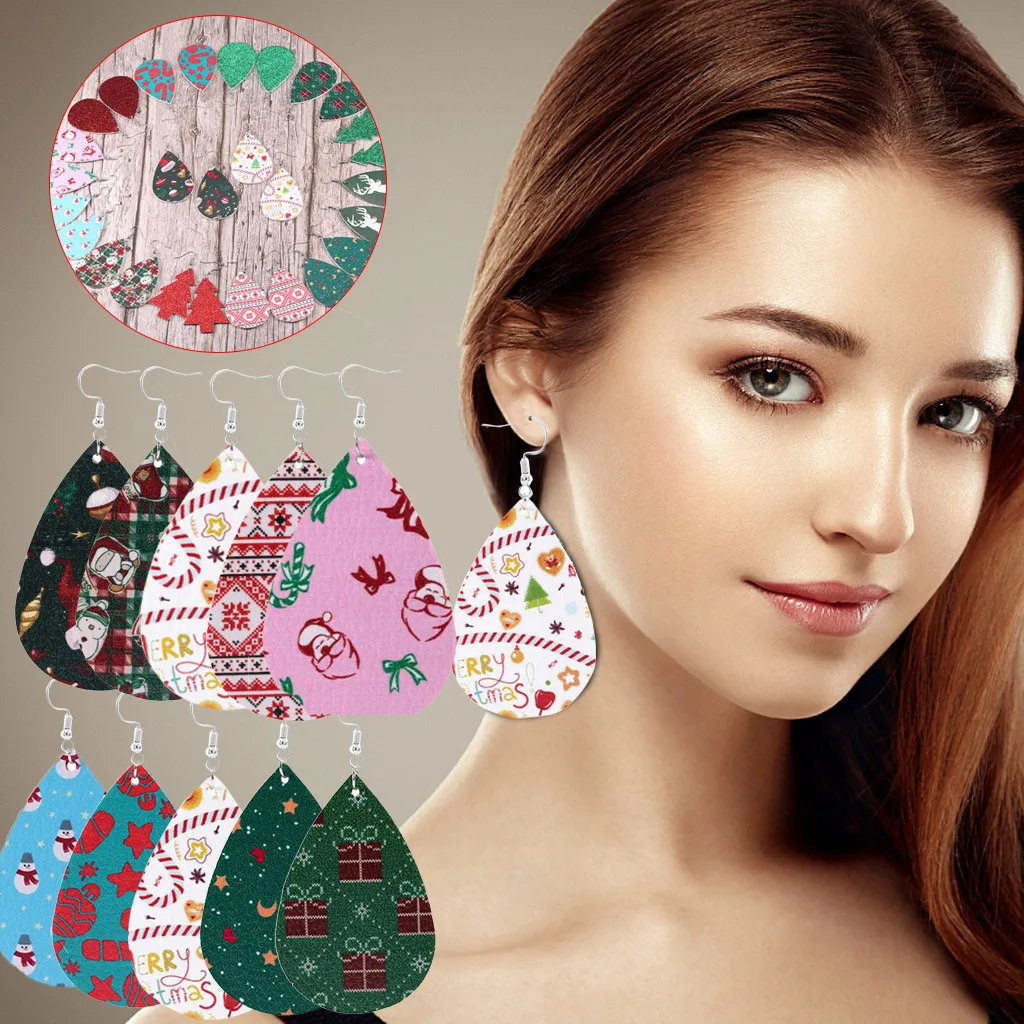 Женские рождественские висячие серьги с крючком очаровательные ювелирные