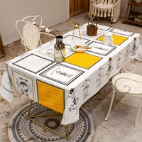 cotton linen dust proof tableclothnordic style restaurant table clothhome party decoration kitchen dining table cover
