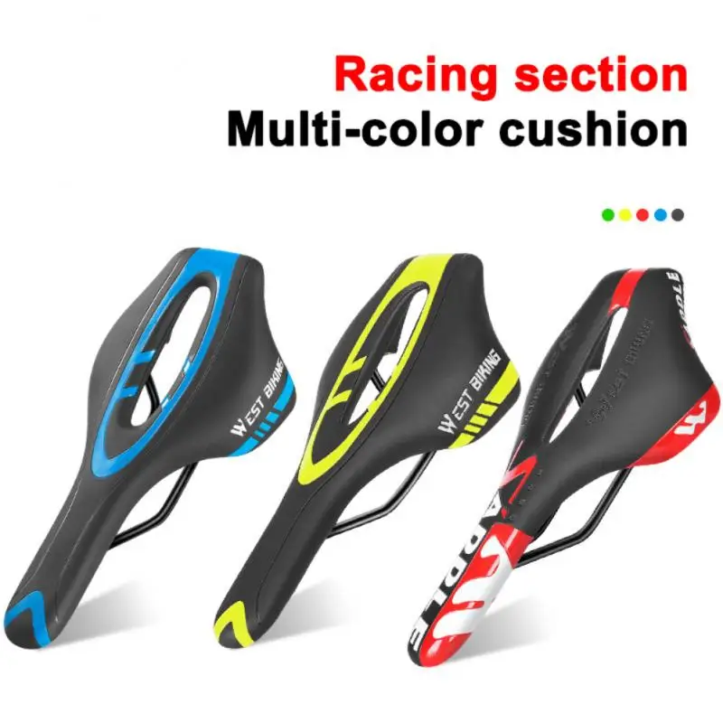 

Bicycle Seat Saddle MTB Road Bike Saddles Mountain Bike Racing Saddle PU Silica Breathable Soft Seat Cushion Bike Accessories