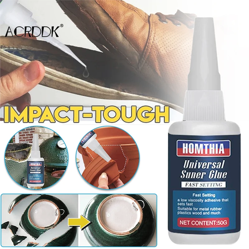 Universal Glue Strong Plastic for Resin Ceramic Metal Glass 50ml Instant DF | Канцтовары для офиса и дома