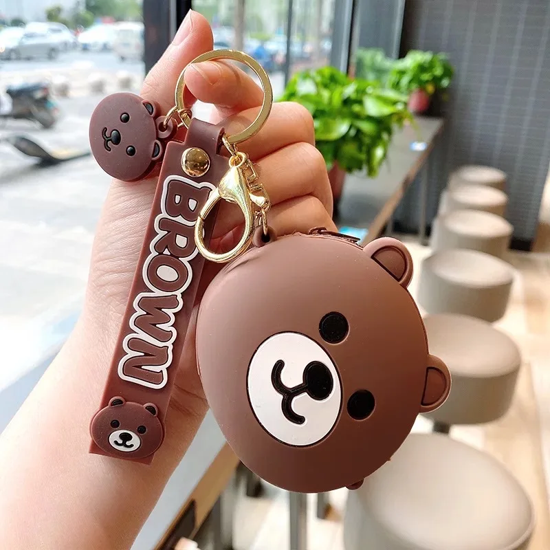 

Classic Cartoon Cute Silicone Doraemon Mickey Multifunctional Coin Purse Keychain Bag Ornament Key Ring Gift Key Chains
