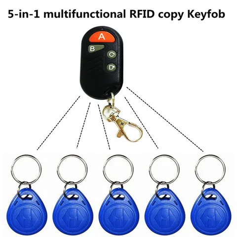 Брелок для ключей RFID 4 или 5 в 1, 125 кГц, 13,56 МГц