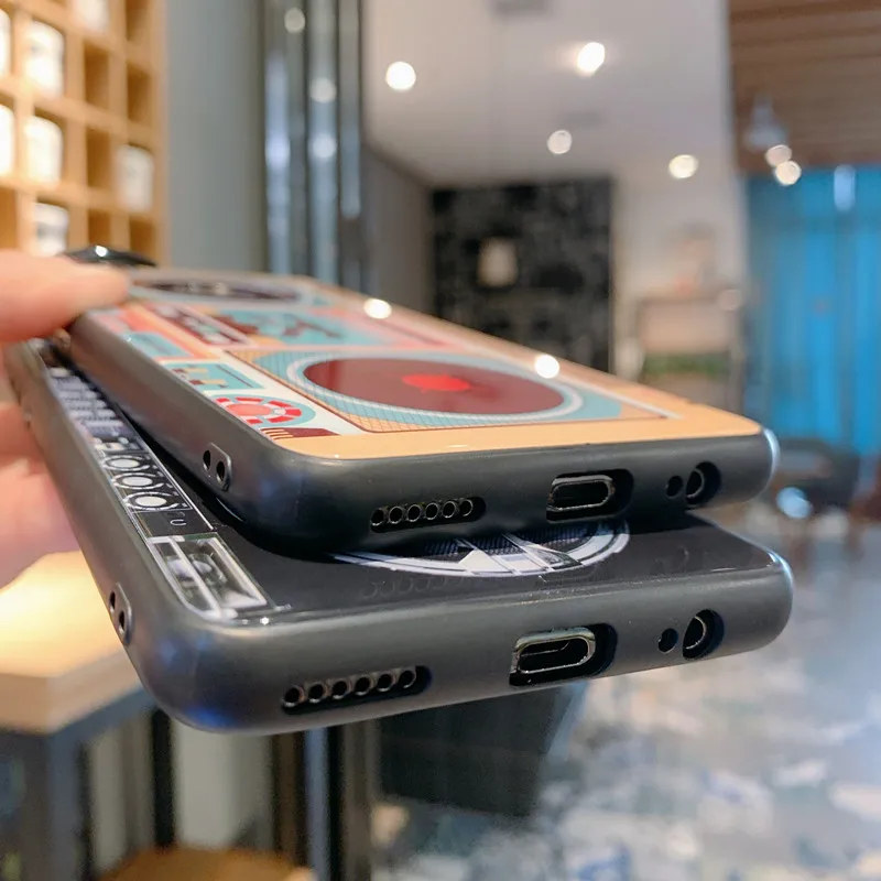 80's Vintage Voice Recorder Phone Protective Case For Huawei mate30 mate30pro Drop-resistant Glass Soft Edge Silicone Back Cover |